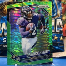 Panini 2025 Prizm Football Derrick Henry Ravens Green Prizm #168 Ravens