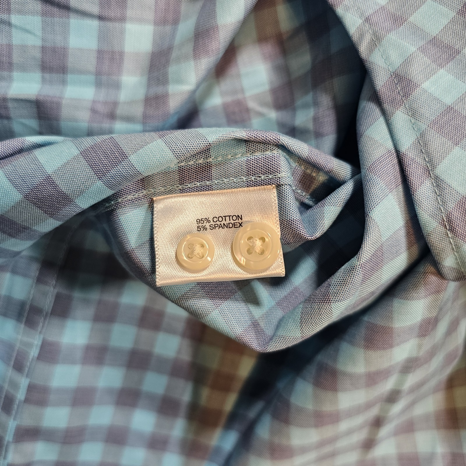 Peter Millar Gingham Plaid Pattern Long Sleeve Sh… - image 7