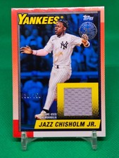 2025 TOPPS SERIES 2 - 1990 TOPSS BASEBALL RELIC JAZZ CHISOLM-JCH Blue /150