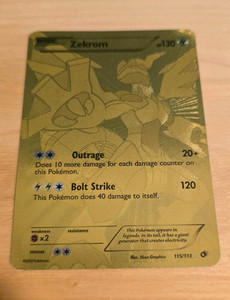 pokemon gold zekrom card value Pokemon Zekrom Gold #115/113 – Grail Collectibles AZ main image 1