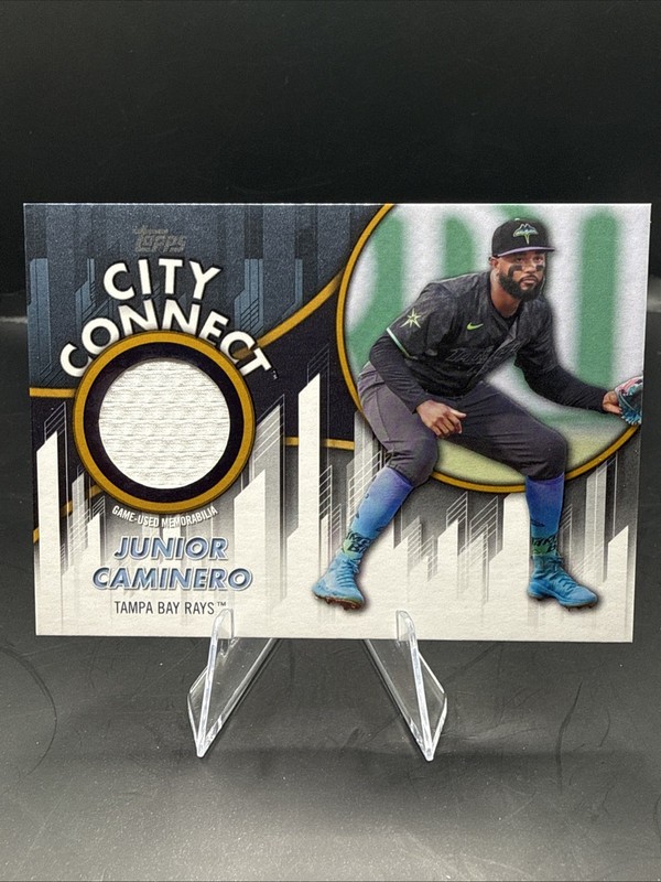 2026 Topps Series 2 Junior Caminero, 2/50 Tampa Bay Rays City Connect Game Used