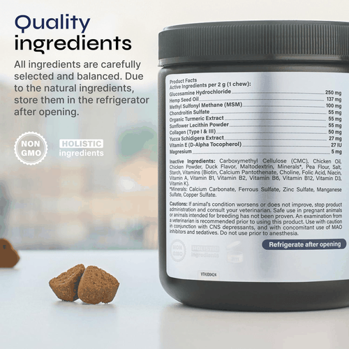 Glucosamine for Dogs Hemp Joint SupGlucosamine for Dogs Hemp Joint Supplement - Picture 6 of 7