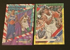 2019-20 Donruss Basketball Al Horford Green & Yellow And Changing Stripes 55/99