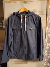 Mutual Weave Large Blue Cotton Zip Up Men’s Hoodie