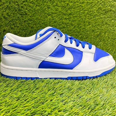 Nike Dunk Low Retro Mens Size 11.5 Blue White Athletic Leather Shoes Sneakers