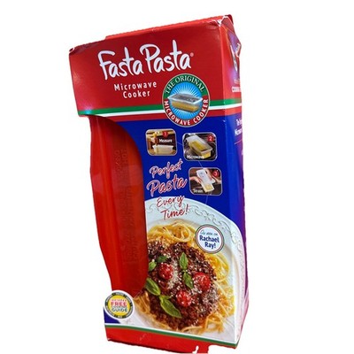 FASTA PASTA MICROWAVE COOKER & STRAINER-AS SEEN ON RACHEL RAY -  RED - BRAND NEW