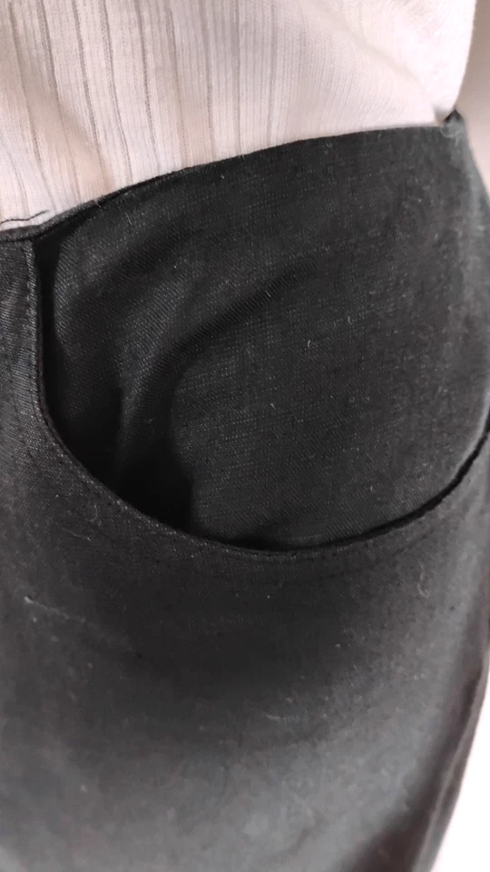 Pantalones Cortos Boho Negros Lino Blnd Para Mujer 12 Pierna Ancha Rosa Bordado Cuentas Floral Foto 3 de 4