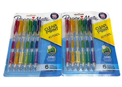 Paper Mate Clearpoint Mechanical Pencils 0.7mm 6 Pencils Per Pack In A Pack Of 2