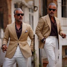 New Fashional Men's Spring Summer Single Breasted Jacket for Wedding Business