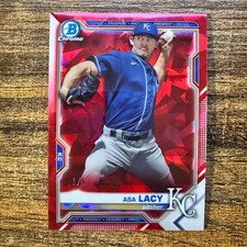 2021 Bowman Chrome Sapphire Asa Lacy #BCP-194 Red Refractor #1/5 KC Royals