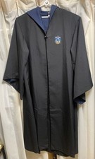 Harry Potter Ravenclaw Robe Embroidered Crest Cosplay Costume Black Navy