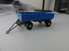 Wiking HO 400/12 2 Axle. Truck Trailer Sky Blue/Concrete Grey, Tow Hook Used
