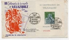 SPAIN 1961 Velazquez centenary imperf 2p50c mss FDC. Uncommon.