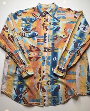 Western Plains Trading Co Shirt Mens Size L Aztec Southwestern Button Up