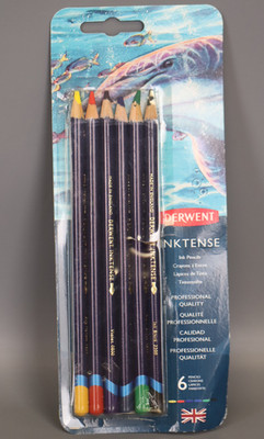 Derwent Inktense Pencils Blister, Set of 6, Premium 4mm Round Core,Firm Texture