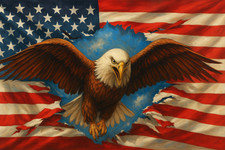 Flagge USA mit Adler Screaming Eagle Fahne 90 x 150 cm