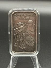 Vintage 1977 Denver Coca-Cola Bottling Company Prospector 1 oz Silver Bar .999