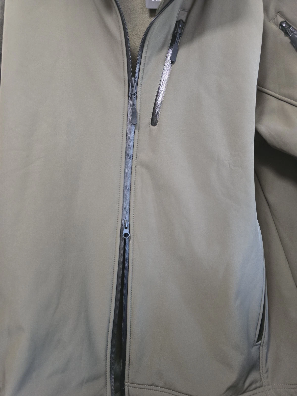 TACVASEN Men's Green Hooded Softshell Full Zip Jacket Size 2XL - product detail image 5