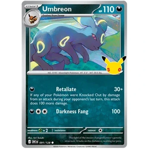 Umbreon Pokémon Individual Cards for sale - eBay