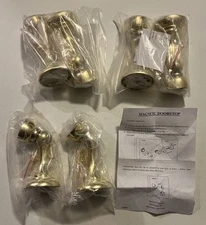 Sealed NEW Magnetic Door Holder stopper Satin Nickel Yellow Brass Look 6 Lot