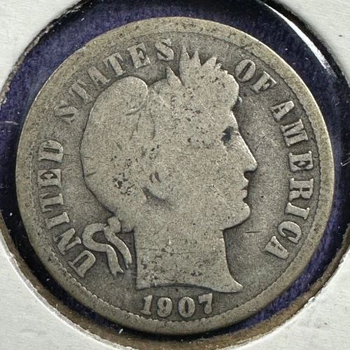 1907 10C Barber Dime (88529)