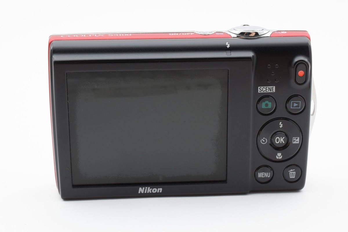 Nikon Coolpix S5100 Red 12.2MP 5X Optical Digital Camera [Exc++]