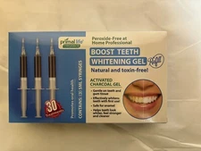 1 box Primal Life Organics Teeth Whitening 3 (5ml) Gel Syringe (30 Treatments)