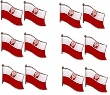 Pack of 12 International and Country Flag Lapel, Tie and Hat Pins
