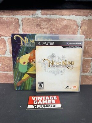 Ni No Kuni Wrath of the White Witch Sony Playstation 3 PS3 Steelbook & CIB Game