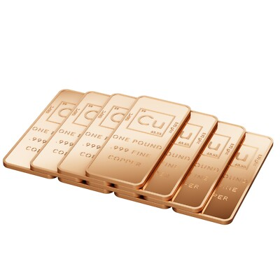 #ad DEFECT BARS 10 Pack 1 One Pound .999 Copper Bullion Bars By Unique Metals $249.95