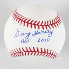 Doug Harvey Signed Baseball Umpire "HOF 2010" - COA JSA