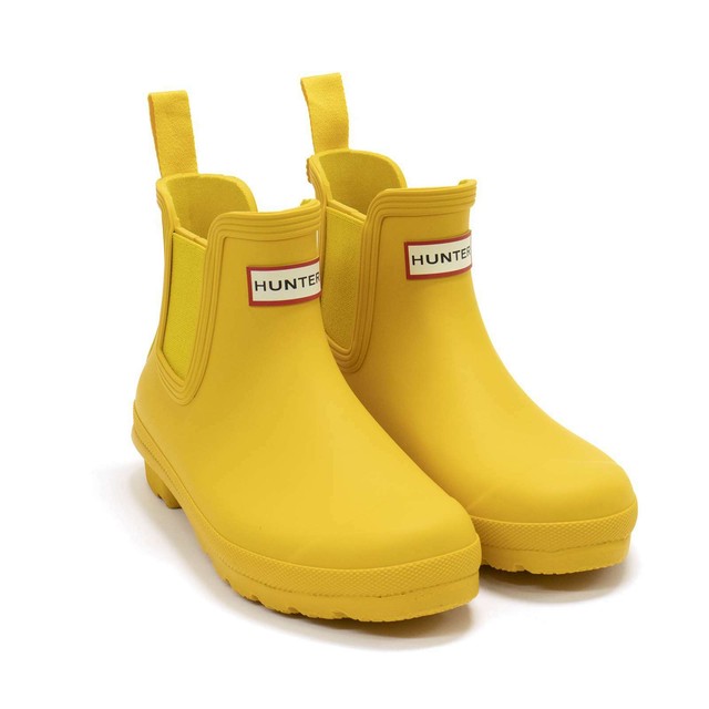 yellow ankle hunter boots