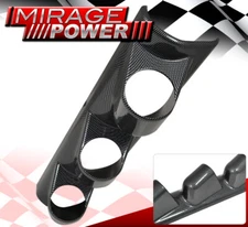JDM 3 Hole Tri Pillar Glow 2" Gauge Mount Pod Carbon Fiber Look Universal