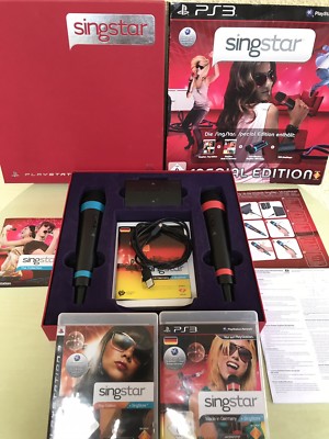 Singstar Spiele PS3 Big Box Set Mikrofone Spiel Made In Germany  Pop Edition