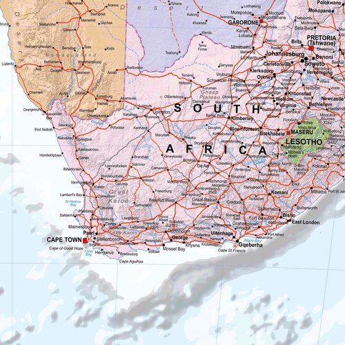 Karte von Afrika - Afrikanische politische Landkarte, Plakat von Afrika - Bild 2 von 6