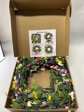 Sggvecsy 24" Spring Wreath Lavender and Daisies