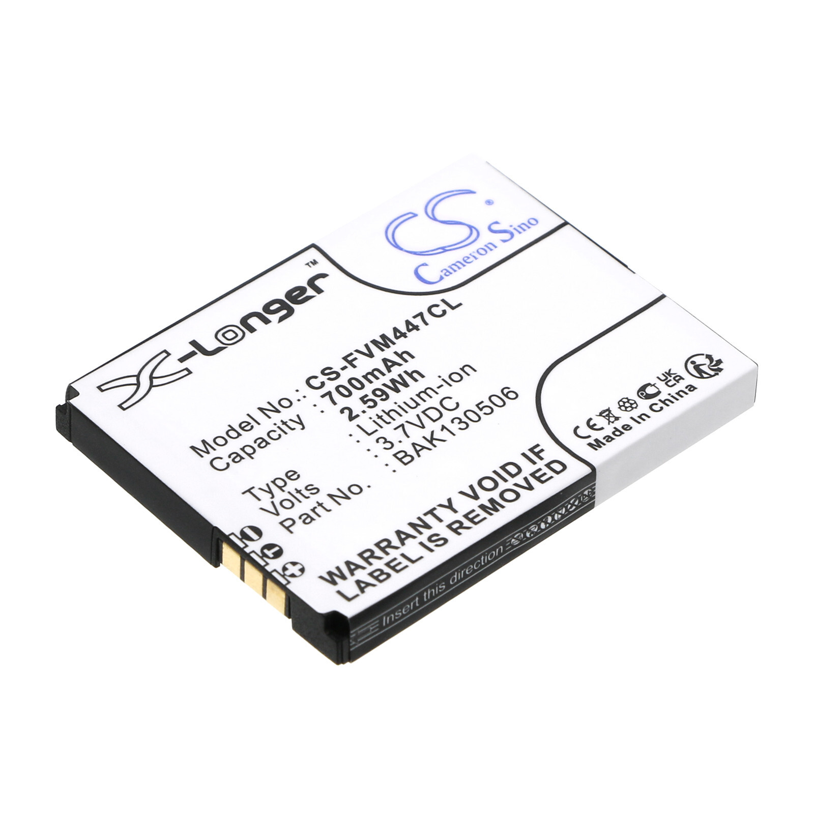 Batterie 700mAh 312BAT016 BAK130506 Per FRITZ!Fon C5 Mobilteil M2, MT-F