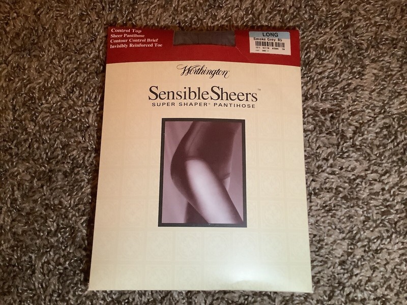 JCPenney Worthington sensible sheers pantyhose, color smoke grey, size: Long