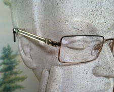 Caviar 4859 55mm Eyeglasses Metal w. Leather Trim