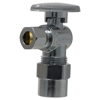 50 Pack XFITTING 1/2'' CPVC x 3/8'' OD Compression Angle Stop Valve, 1/4 Turn