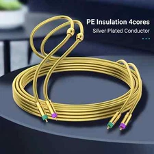 Pair High-performance Silver Plated Conductor HiFi Audio Interconnect RCA Cable