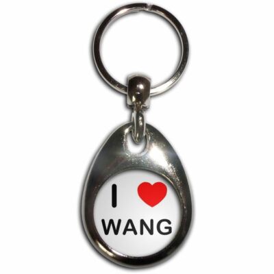 Wang I Love Herz Träne Tropfen Metall Schlüsselanhänger (43 mm x 33 mm)