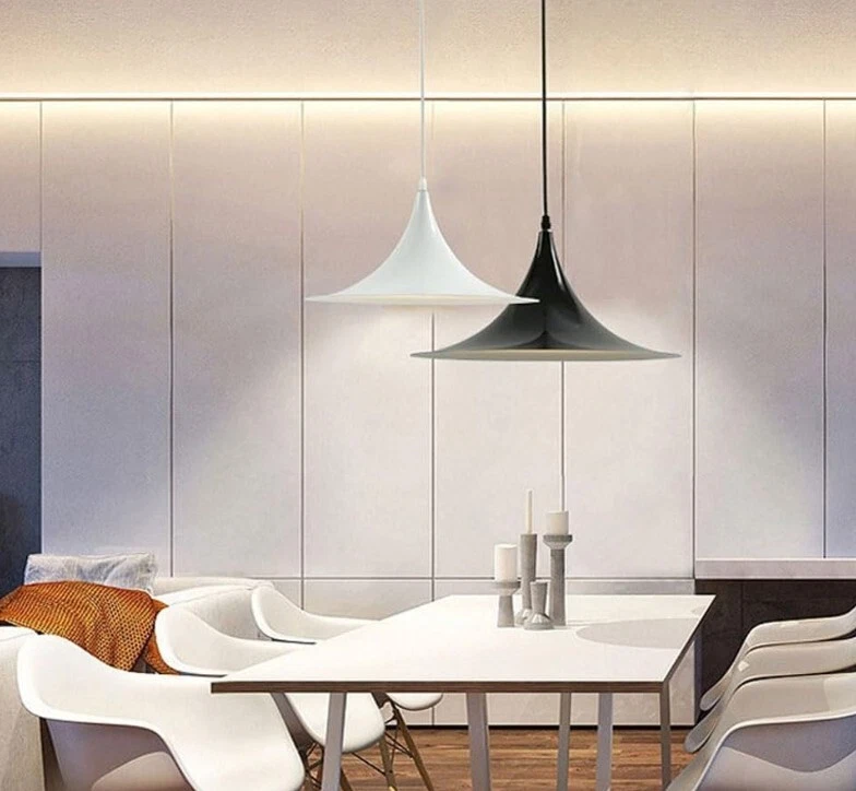 Lampadario a Sospensione Attacco E27 Cappello Industriale Portalampada Interno - Immagine 2 di 3