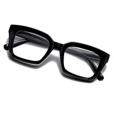 Thick Chunky Square Frame Men Women Retro Clear Lens Classic Eye Glasses
