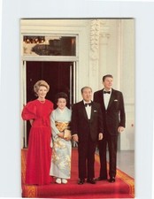 Postcard Reagan and Nancy graciously host Zenko Suzuki and his wife DC USA