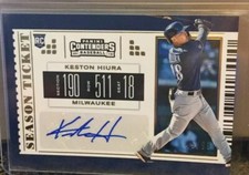 2019 PANINI CONTENDERS BASEBALL KESTON HIURA SEASON TICKET AUTO /99