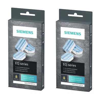 SIEMENS 2 x 3 Stück Entkalkungstabletten TZ80002 für alle EQ Kaffeevollautomaten