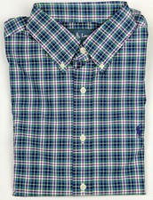 Ralph Lauren Green Blue Purple White Classic Dress Shirt Navy Pony NWT