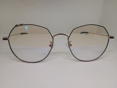 MODI Metal Black Geometric Eyeglasses  with Rose Gold Temples 52-18-142 ''Baby'' a