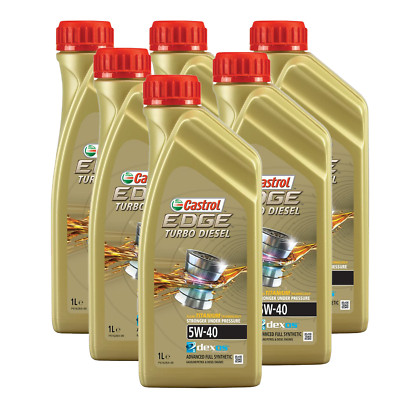 6L CASTROL EDGE TURBO DIESEL 5W-40 TITANIUM VW 505 00 505 01 6x 1 Liter MB